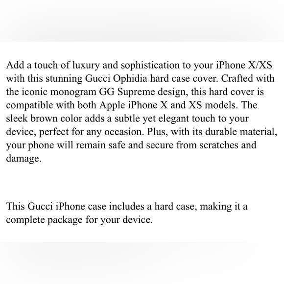 Gucci GG Supreme Ophidia Pro Max iPhone X/XS Case 587671-617664 - Picture 8 of 8
